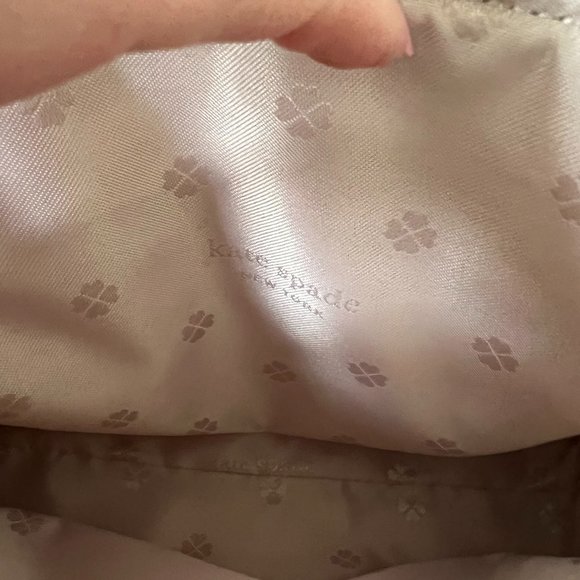 kate spade Amelia Velvet Medium Cosmetic Case bag purple cherrywood nwot - Picture 10 of 13